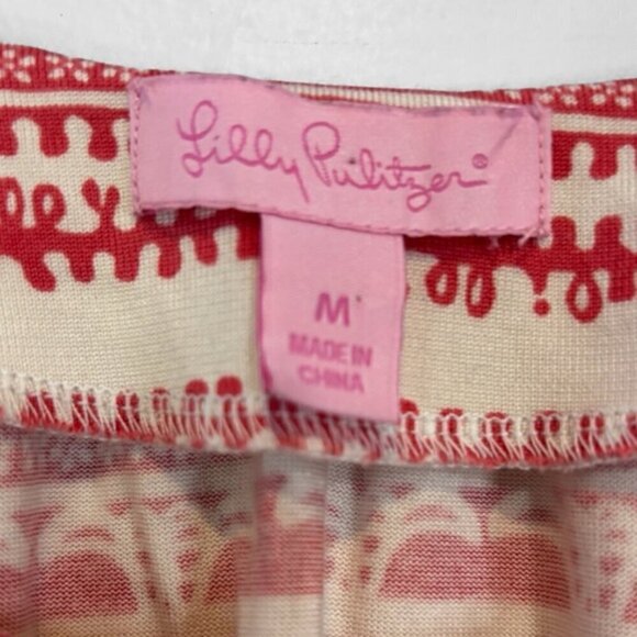 Lilly Pulitzer Coral/White Silk Blend Tank Top Size Medium - Picture 11 of 12